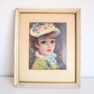 Vintage Huldah Cherry Jeffe Art Print in Frame, Annette